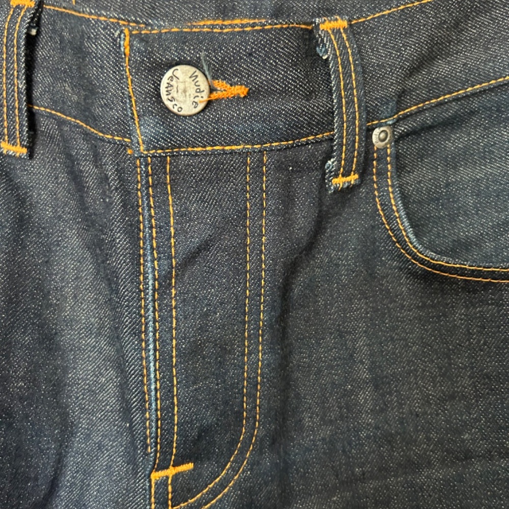 Nudie Jeans Grim Tim Dry Selvage Denim Organic Cotton W33 L32 NWOT - Picture 16 of 16